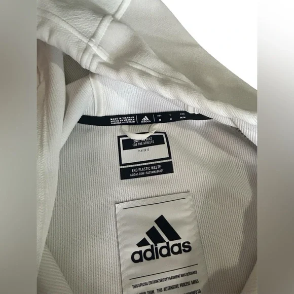 Adidas White Special Edition Zero Dip Dye 1/2 Zip Pull Over